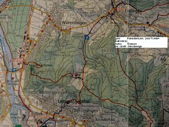 Winterwanderung Steinenbühl Landkarten und Menu
